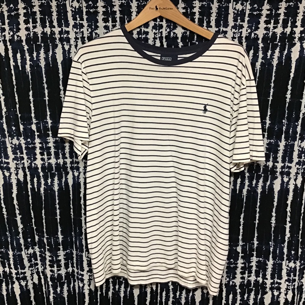 Euc Polo striped tee shirt sz L - Picture 2 of 5